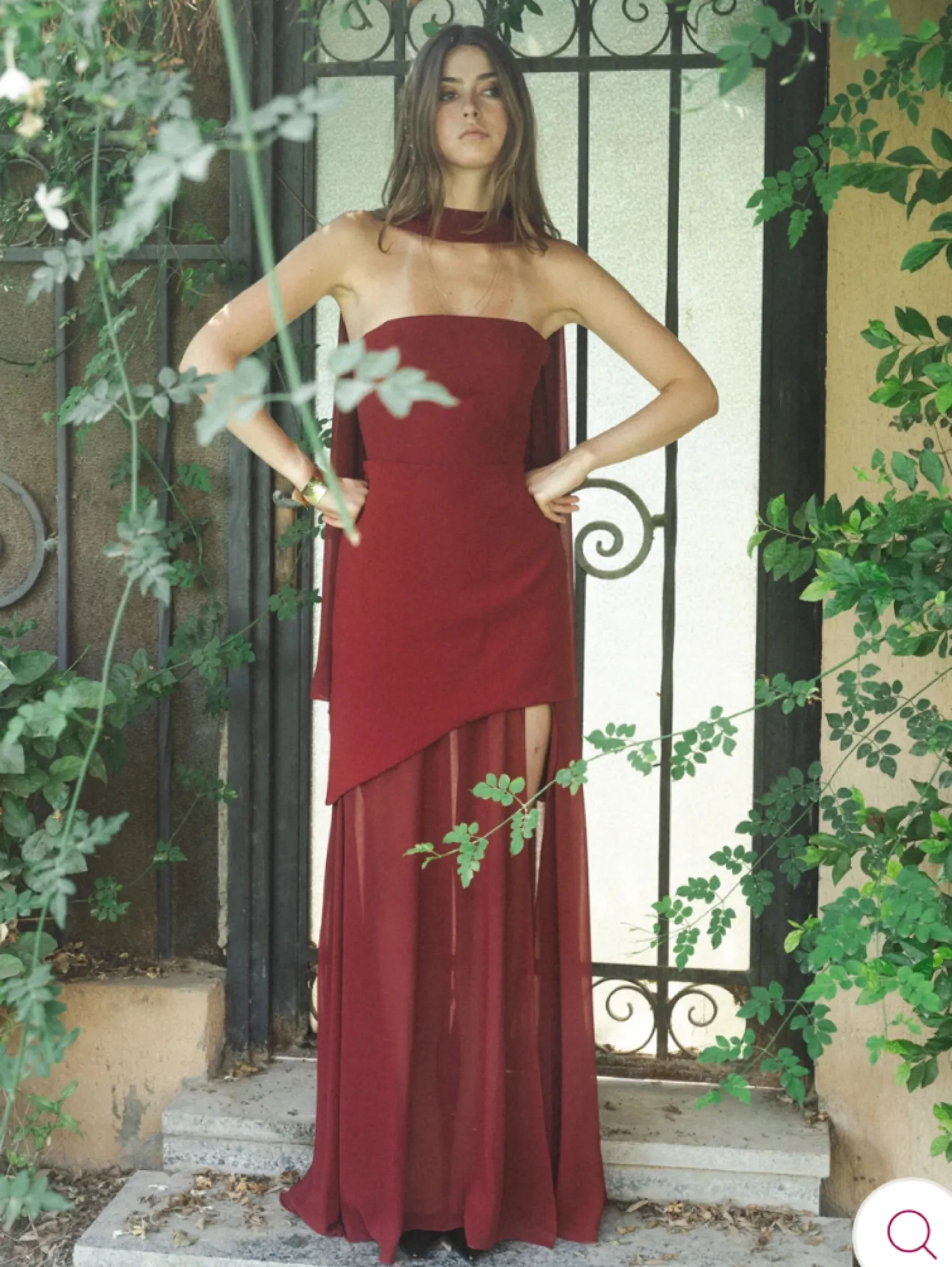 Custom Chicest Burgundy gown