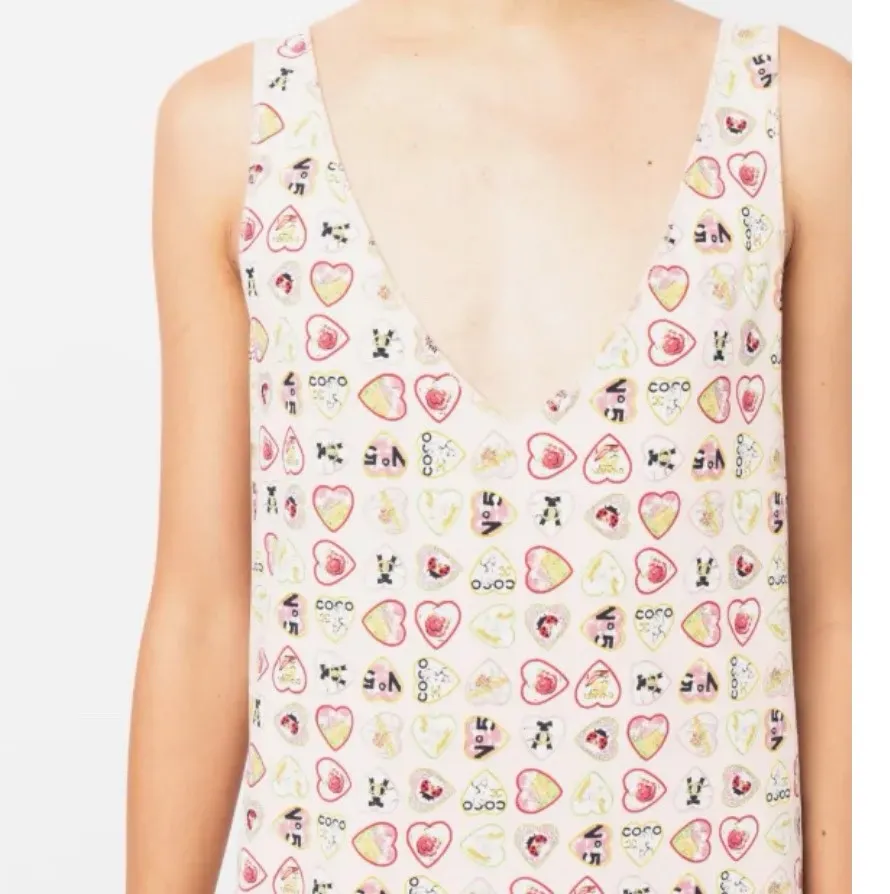 Chanel Chanel Pink Heart Print Mini Dress
