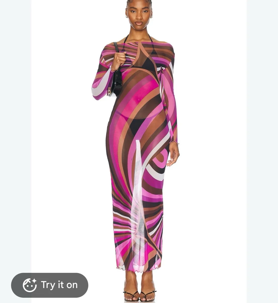 Emilio Pucci Emilio Pucci Pucci Sheer Printed Long Dress
